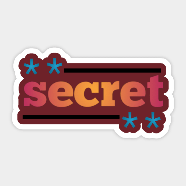 Secret Sticker by Menu.D